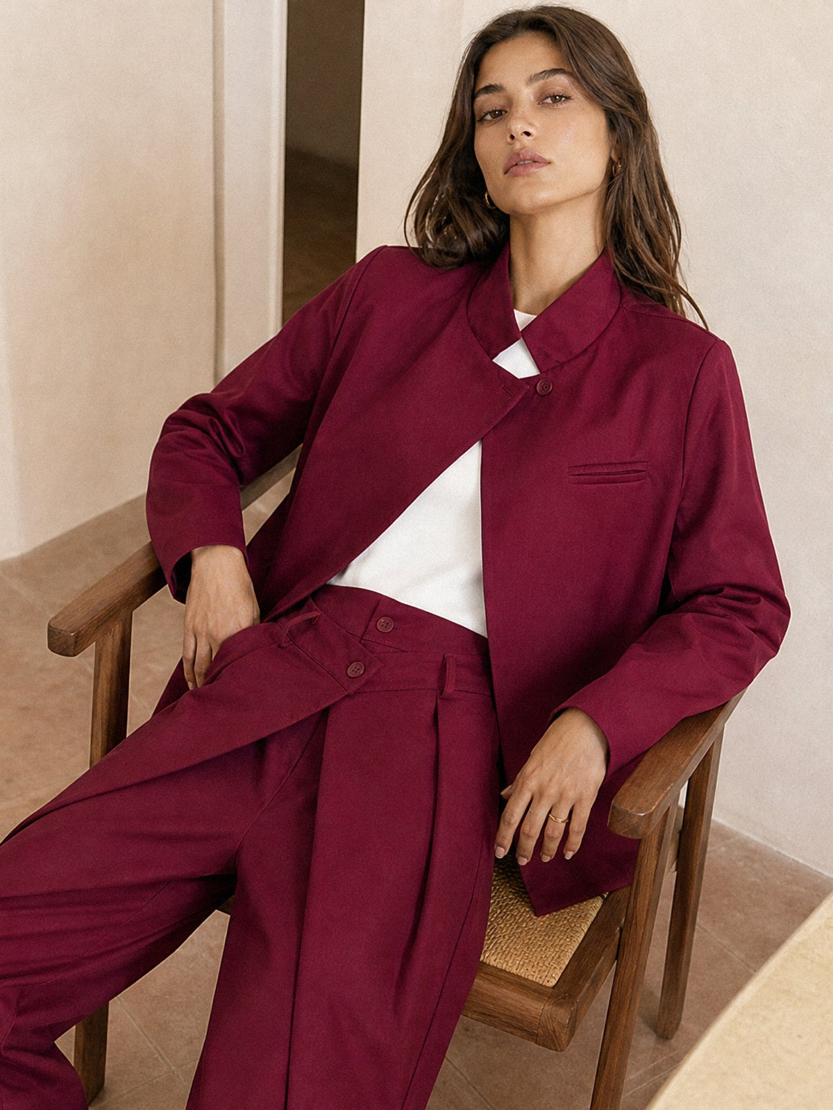 Blazer Cruzada Cuello Alto