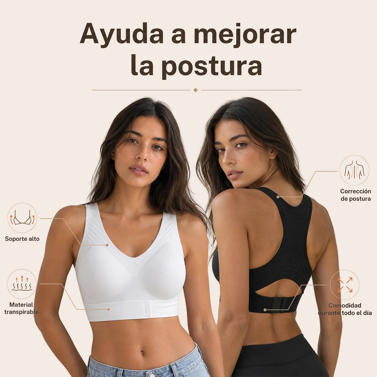 Sujetador Inalámbrico Efecto Lifting y Push Up