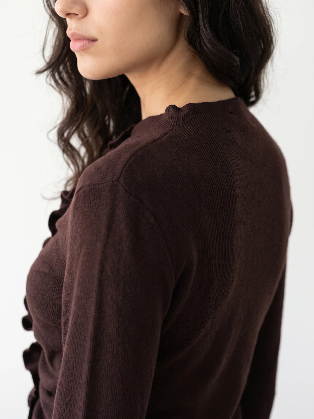 Jersey Mujer Fruncido con Botones