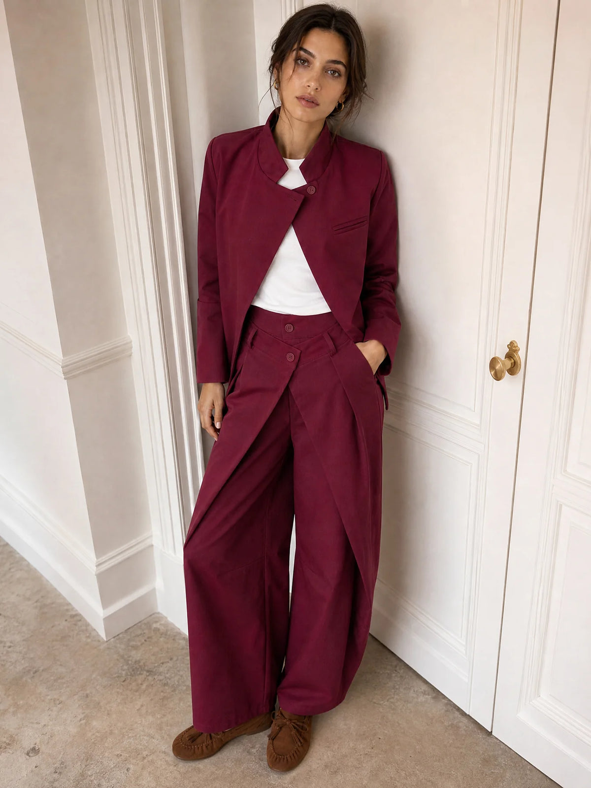 Blazer Cruzada Cuello Alto